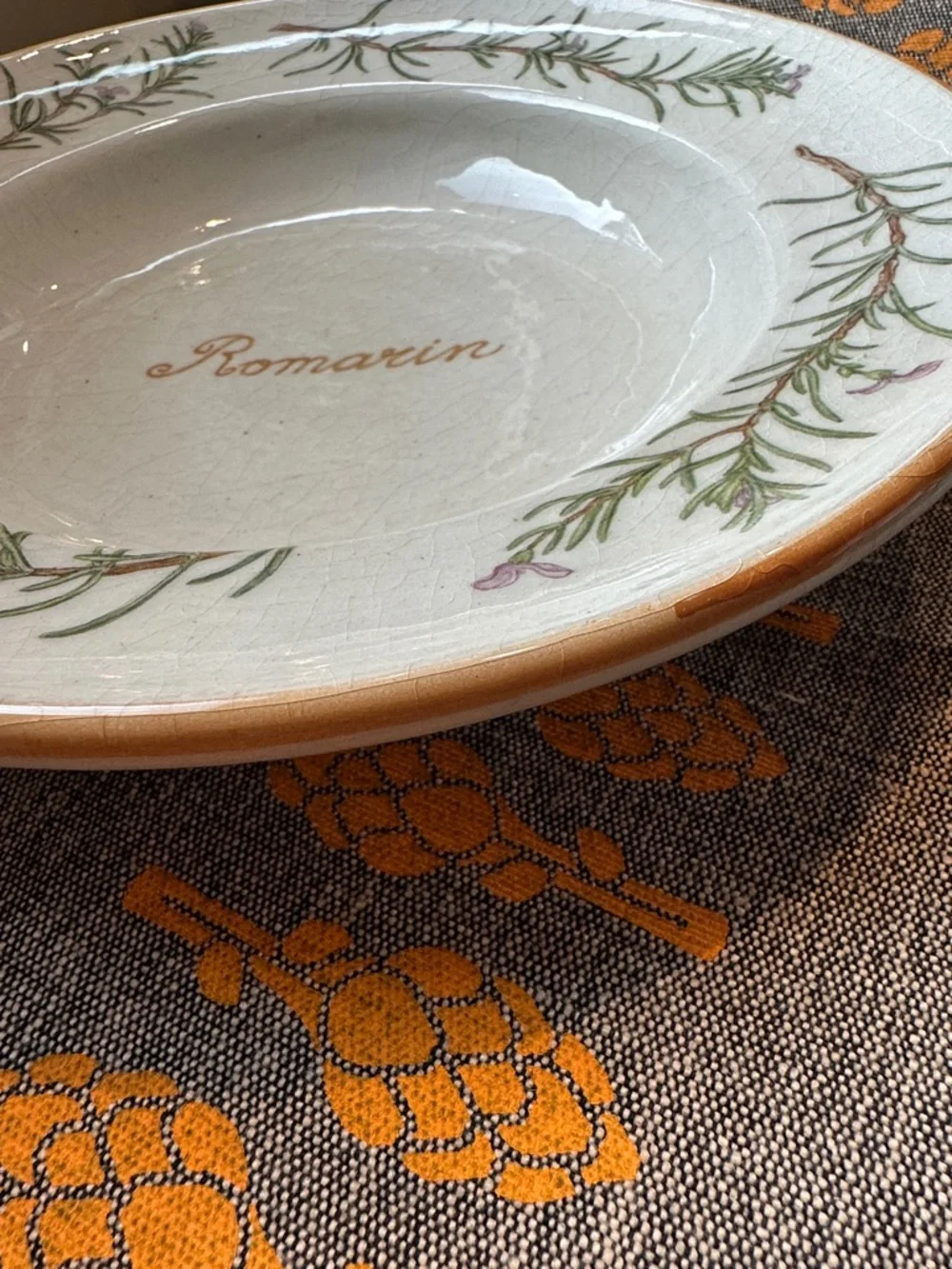 Williams Sonoma French “Rosmarin” Large Ceramic Dinner Bowl. Made in Italy.